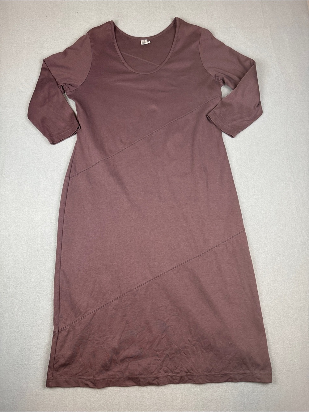 Peruvian Connection  mauve-brown Knit Dress
Size: XL